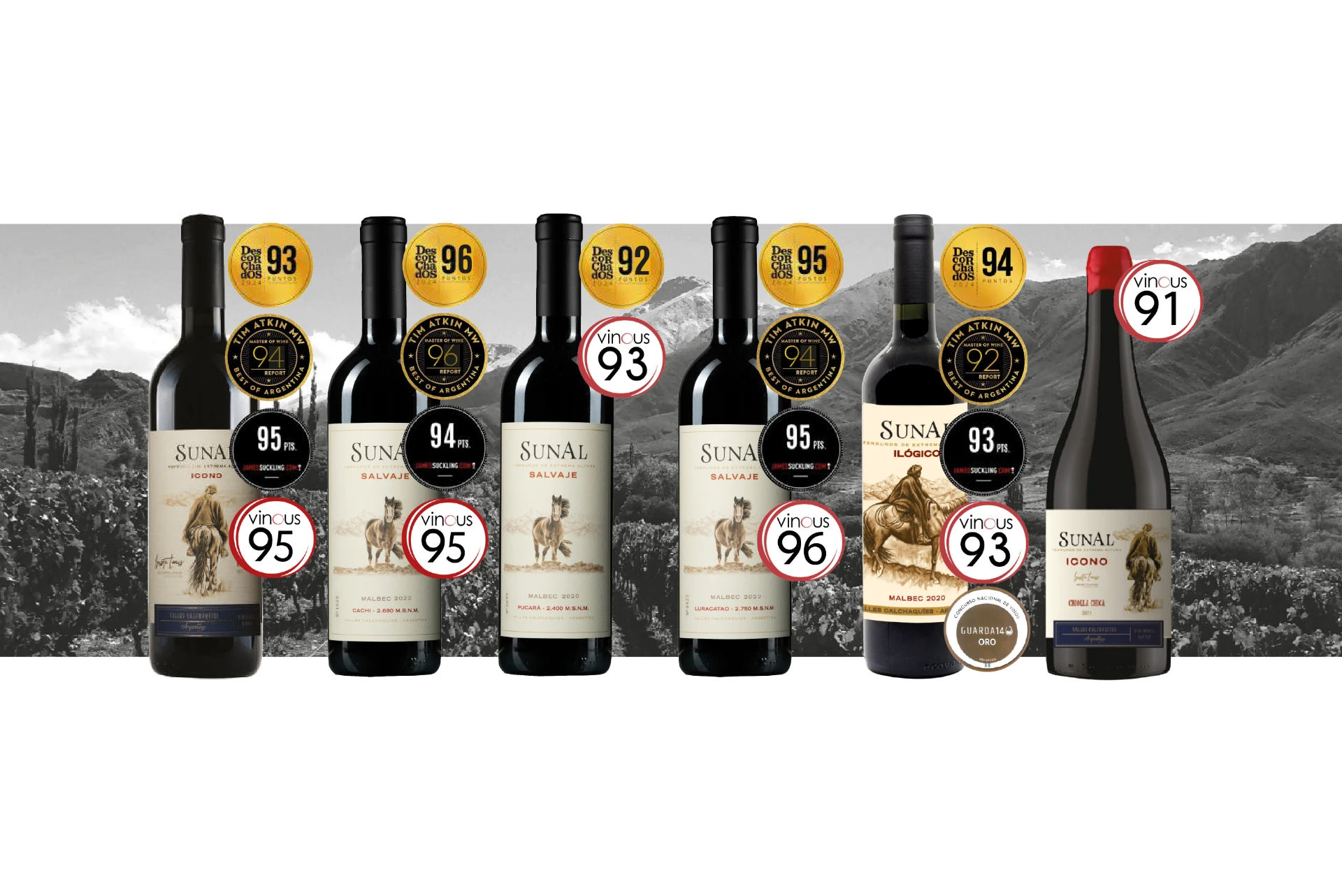Botellas de la colección El Camino Sunal